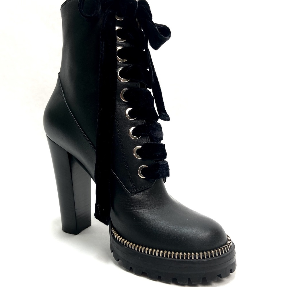 Sergio Rossi black leather ankle boots